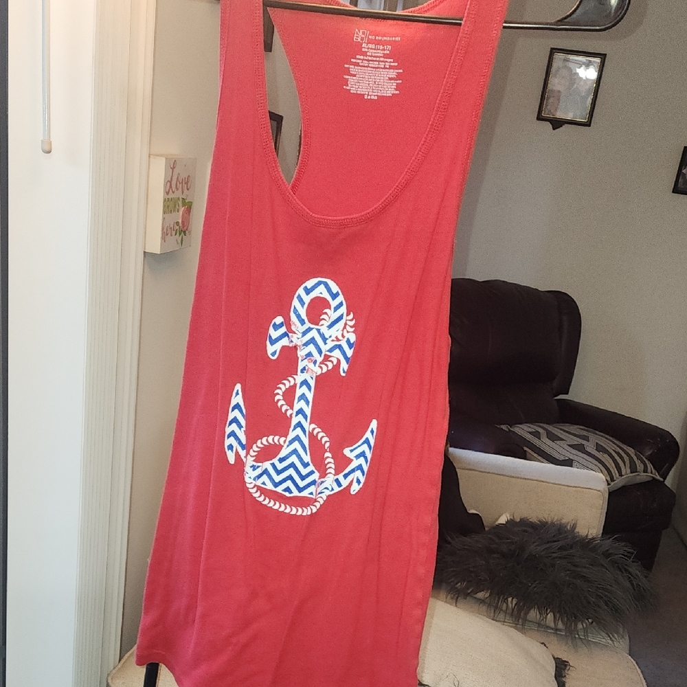No Boundaries Red Tank Top